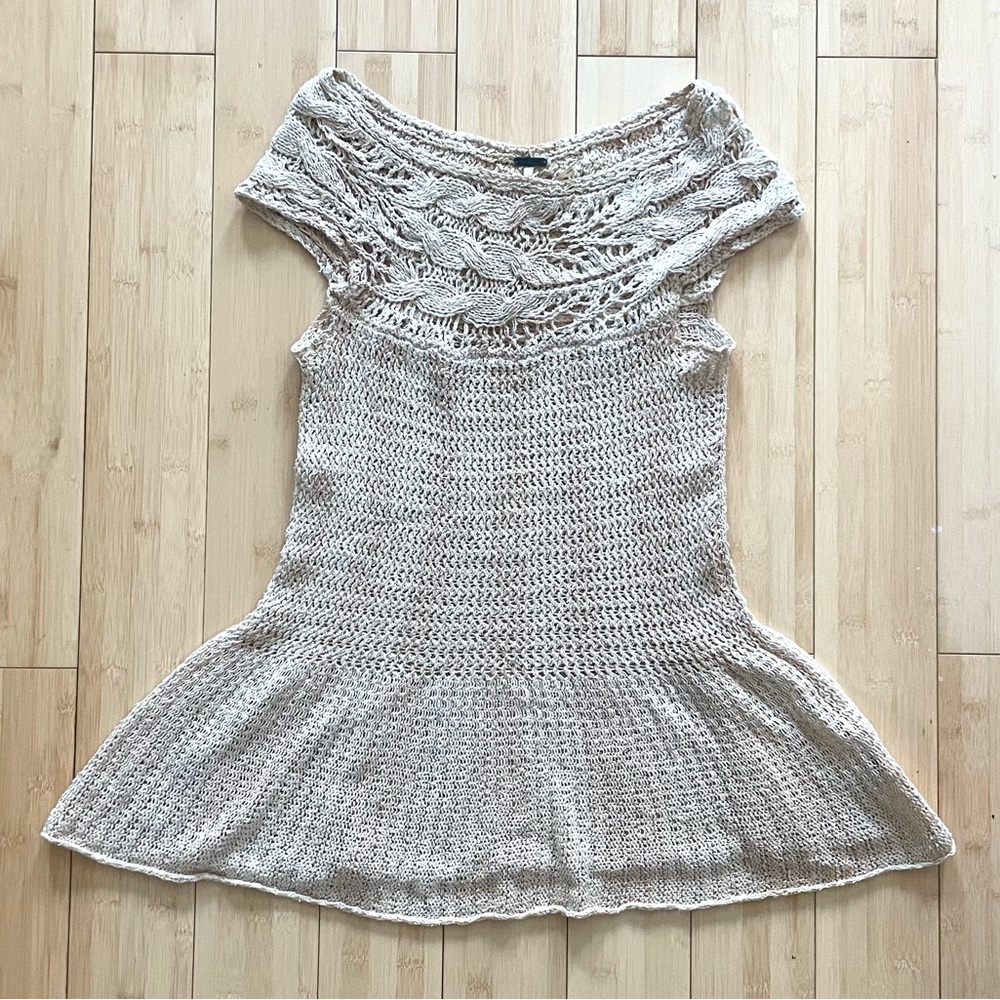 Free People Peach Knit Tunic Top